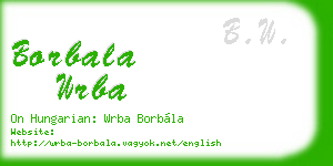 borbala wrba business card